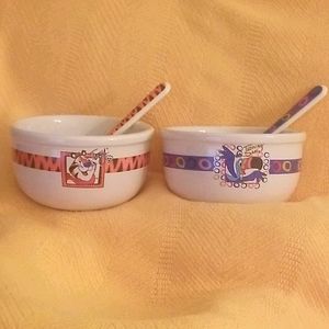 2005 Kellogg Collectible Cereal Bowls & Spoons